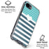 Polka Dots and Stripes Heart in Blue iPhone 16e Clear Case