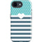 Polka Dots and Stripes Heart in Blue iPhone 16e Impact Case