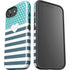 Polka Dots and Stripes Heart in Blue iPhone 16e Impact Case