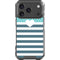 Polka Dots and Stripes Heart in Blue iPhone 18 Pro Clear Case