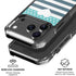 Polka Dots and Stripes Heart in Blue iPhone 18 Pro Clear Case