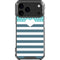Polka Dots and Stripes Heart in Blue iPhone 18 Pro Max Clear Case