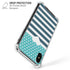 Polka Dots and Stripes Heart in Blue iPhone X/XS Clear Case