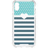 Polka Dots and Stripes Heart in Blue iPhone XS Clear Case