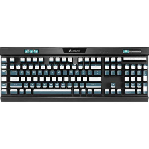 Polka Dots and Stripes Heart in Blue K95 RGB PLATINUM Mechanical Gaming Keyboard Skin