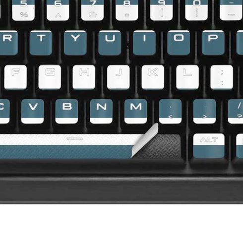 Polka Dots and Stripes Heart in Blue K95 RGB PLATINUM Mechanical Gaming Keyboard Skin