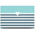 Polka Dots and Stripes Heart in Blue Dell Latitude Skin