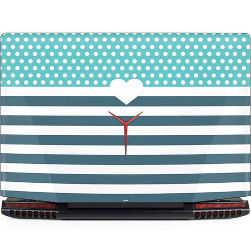 Polka Dots and Stripes Heart in Blue Legion Y720 Skin