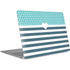 Polka Dots and Stripes Heart in Blue Apple MacBook Air Skin