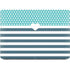 Polka Dots and Stripes Heart in Blue Apple MacBook Air Skin