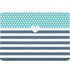 Polka Dots and Stripes Heart in Blue MacBook Skins