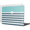 Polka Dots and Stripes Heart in Blue MacBook Cases