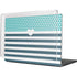 Polka Dots and Stripes Heart in Blue MacBook Cases