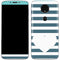 Polka Dots and Stripes Heart in Blue Moto E5 Plus Skin