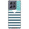 Polka Dots and Stripes Heart in Blue Moto G 5G (2025) Clear Case