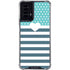 Polka Dots and Stripes Heart in Blue Moto G Power 5G (2024) Clear Case