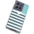 Polka Dots and Stripes Heart in Blue Moto G Stylus 5G (2025) Clear Case