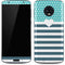 Polka Dots and Stripes Heart in Blue Moto G6 Skin