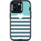 Polka Dots and Stripes Heart in Blue Otterbox Defender iPhone Skin
