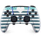 Polka Dots and Stripes Heart in Blue PS5 DualSense Edge Pro Controller Skin