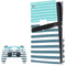 Polka Dots and Stripes Heart in Blue PS5 Pro Disk Bundle Skin