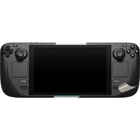 Polka Dots and Stripes Heart in Blue Steam Deck Handheld Gaming Computer Skin