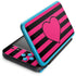 Polka Dots and Stripes Heart in Pink Nintendo Skins