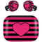 Polka Dots and Stripes Heart in Pink Amazon Echo Buds Skin