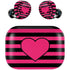 Polka Dots and Stripes Heart in Pink Amazon Echo Buds Skin