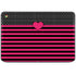 Polka Dots and Stripes Heart in Pink HP Chromebook Skin