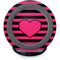 Polka Dots and Stripes Heart in Pink Fast Charge Wireless Charging Stand Skin