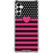 Polka Dots and Stripes Heart in Pink Gabb Phone 4 Clear Case