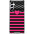 Polka Dots and Stripes Heart in Pink Gabb Phone 4 Clear Case