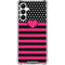 Polka Dots and Stripes Heart in Pink Galaxy A16 5G Clear Case