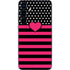 Polka Dots and Stripes Heart in Pink Galaxy A16 5G Skin