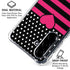 Polka Dots and Stripes Heart in Pink Galaxy A36 5G Clear Case
