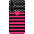 Polka Dots and Stripes Heart in Pink Galaxy A36 5G Skin