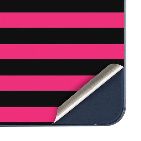 Polka Dots and Stripes Heart in Pink Galaxy A36 5G Skin