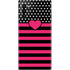 Polka Dots and Stripes Heart in Pink Galaxy Note 10 Plus Skin