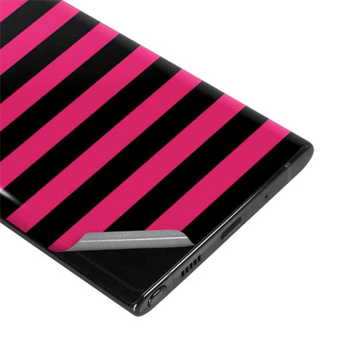 Polka Dots and Stripes Heart in Pink Galaxy Note 10 Plus Skin