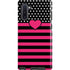 Polka Dots and Stripes Heart in Pink Galaxy Cases
