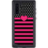 Polka Dots and Stripes Heart in Pink Galaxy Cases