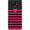 Polka Dots and Stripes Heart in Pink Galaxy Note 9 Skin