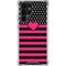 Polka Dots and Stripes Heart in Pink Galaxy S23 Ultra Clear Case