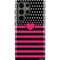 Polka Dots and Stripes Heart in Pink Galaxy S23 Ultra Pro Case