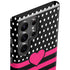 Polka Dots and Stripes Heart in Pink Galaxy S23 Ultra Pro Case