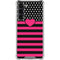 Polka Dots and Stripes Heart in Pink Galaxy S24 FE Clear Case