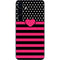 Polka Dots and Stripes Heart in Pink Galaxy S25 Plus Skin