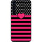 Polka Dots and Stripes Heart in Pink Galaxy S24 Plus Skin