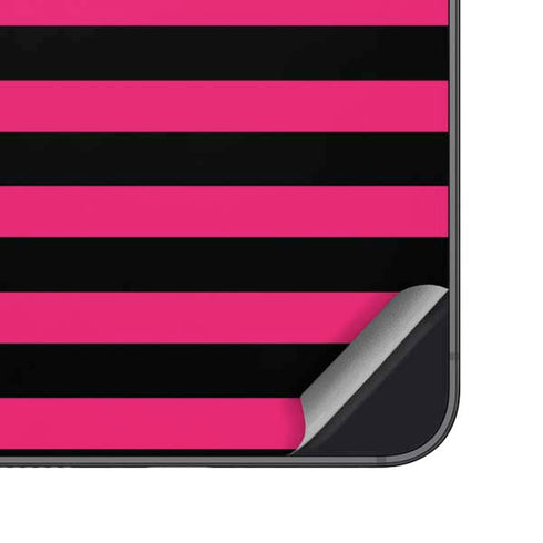 Polka Dots and Stripes Heart in Pink Galaxy S25 Plus Skin